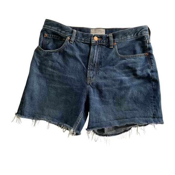 Everlane The Denim Short Sz 30 Blue Frayed Hem Minimalist Cowgirl Streetwear - Picture 1 of 8